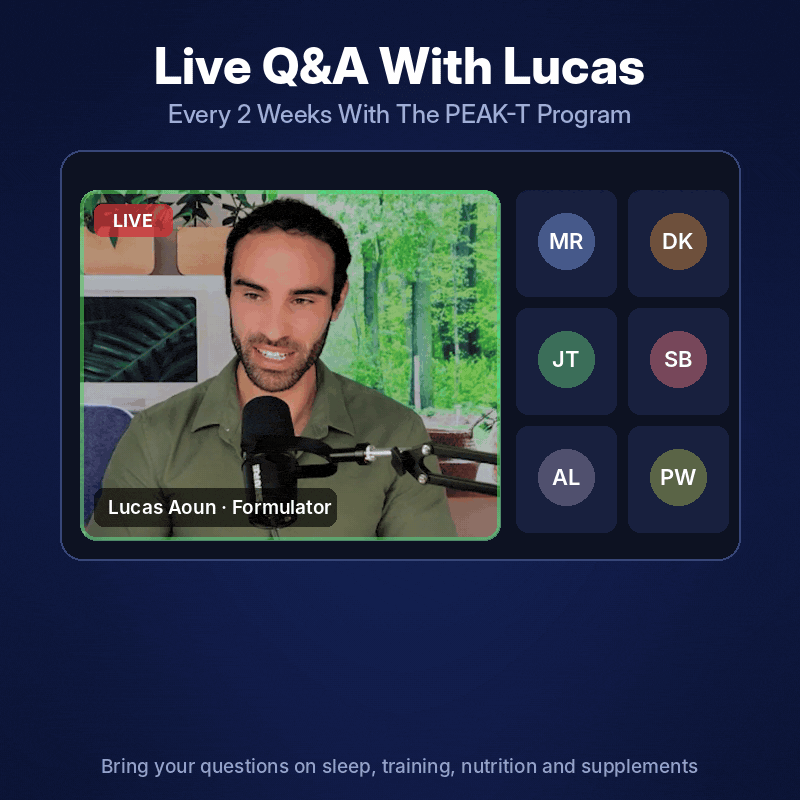 Lucas Aoun hosting an online group consultation